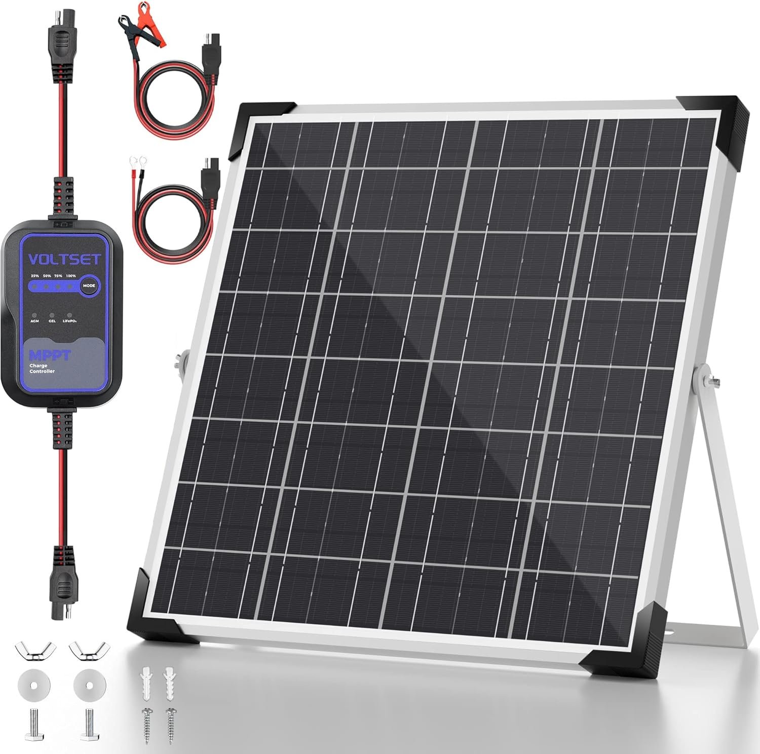 VOLTSET 20W 12V Solar Panel Kit
